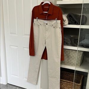Amazon Essentials Beige Pants Spaidersilk L NWT